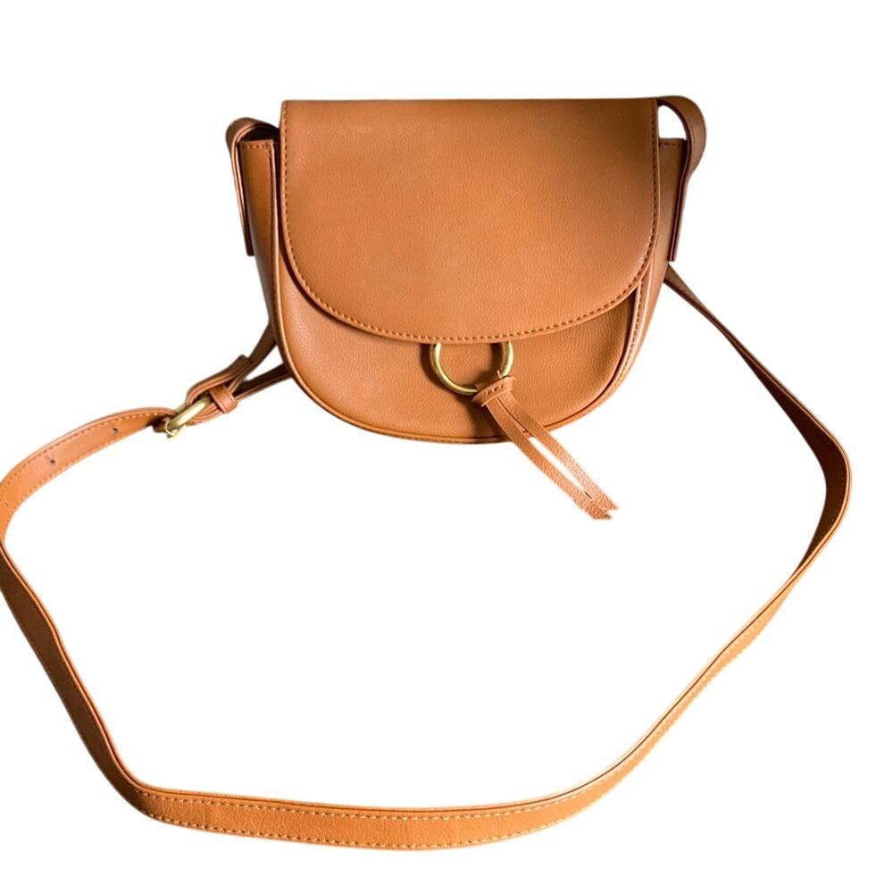 JJ Winters Rachel‎ Zoe Tan Brown Leather Crossbody Bag Small Classic